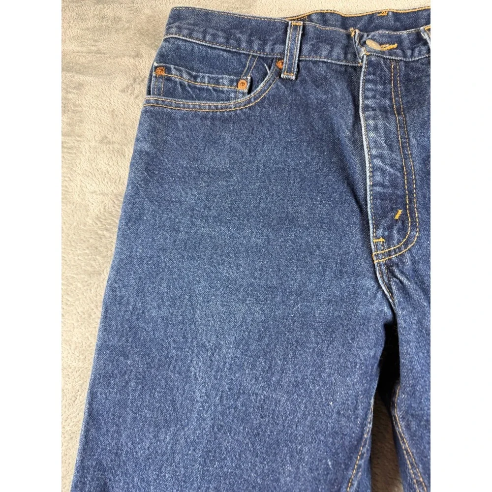 Vtg Levi's 517 Boot Cut Jeans Mens 34x30 USA Black Batwing Denim